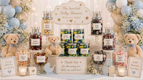 The Sweetest Baby Shower Candy Table Ideas (Swedish Candy Edition)
