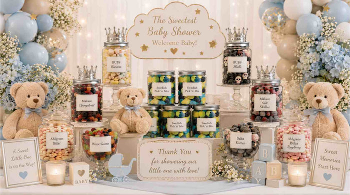 The Sweetest Baby Shower Candy Table Ideas (Swedish Candy Edition)
