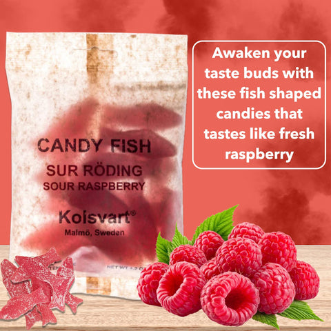 Kolsvart Sour Röding Candy Fish