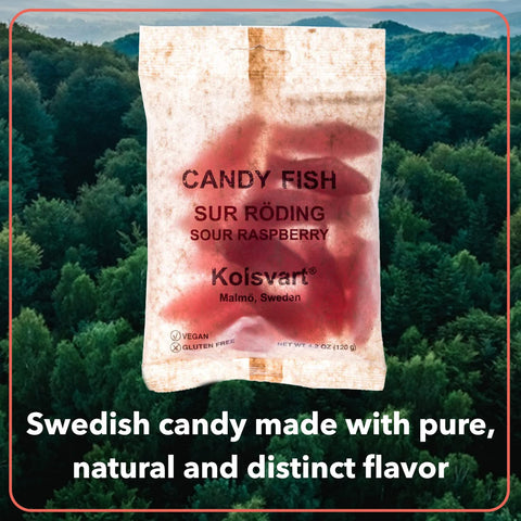 Kolsvart Sour Röding Candy Fish
