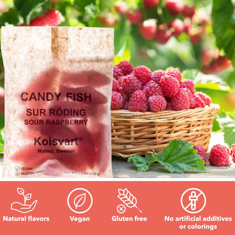 Kolsvart Sour Röding Candy Fish
