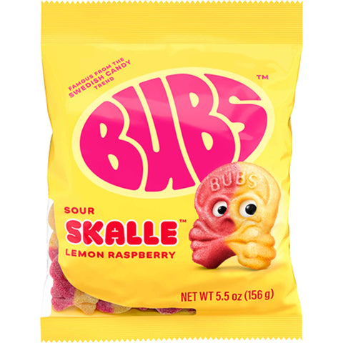 BUBS Sour Skalle Lemon Raspberry - 155 Gram