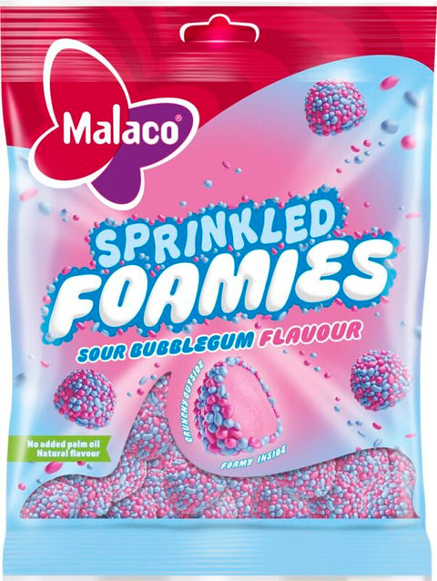 Malaco Sprinkled Foamies Sour Bubblegum