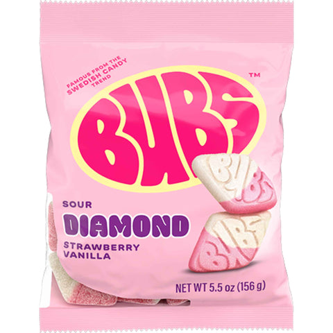 BUBS Sour Diamond Strawberry Vanilla - 155 Gram